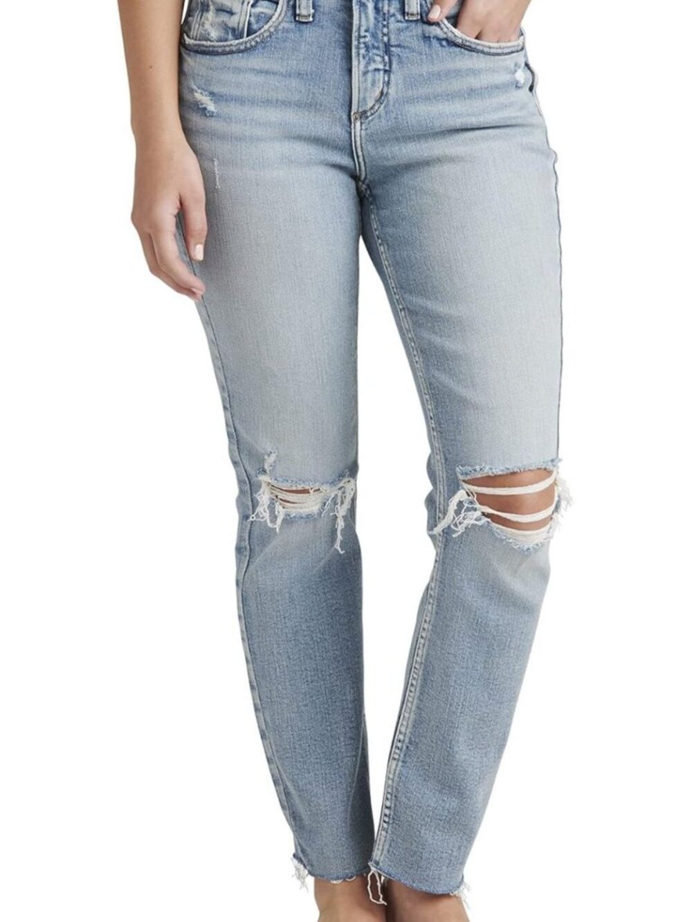 Silver Jeans Beau Boyfriend Women's Size 18/L28 High Rise Slim Leg Stretch Jeans